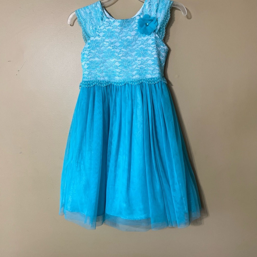 Jona Michelle Blue Lace Dress